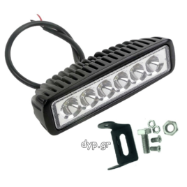 LED προβολέας αυτοκινήτου αδιάβροχος 18W Light Bar 10-30V(D1665)