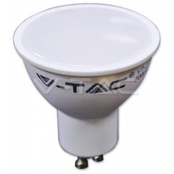 LED VTAC GU10 7W SMD Plastic 110° Dimmable 500lm Ψυχρό Λευκό (1671)