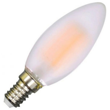 LED V-TAC Λάμπα Filament E14 Κεράκι 4W Frost Cover Θερμό Λευκό 2700Κ (4474)