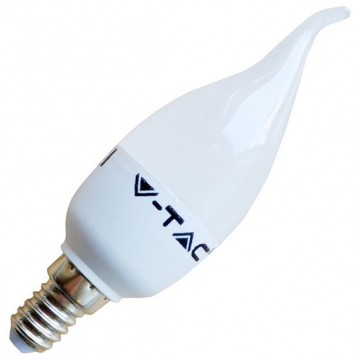 LED V-TAC Λάμπα E14 Κεράκι 6W Φλόγα 470lm Φώς Ημέρας (4352)