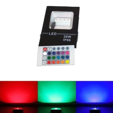 LED Προβολέας RGB dimmable 20W Αδιάβροχος IP66 (LED20WRGB-M)
