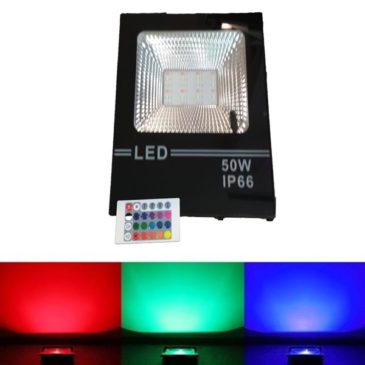 LED Προβολέας RGB dimmable 50W Αδιάβροχος IP66 (LED50WRGB-M)