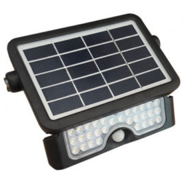 V-TAC LED Ηλιακός Προβολέας 5W Μαύρος με Ανιχνευτή κίνησης Φως Ημέρας 8547