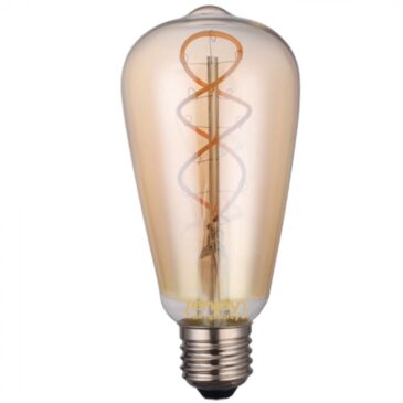 LED FILLAMENT DIM Amber Glass ST64 5W E27 2200k 250lm (EL822104)